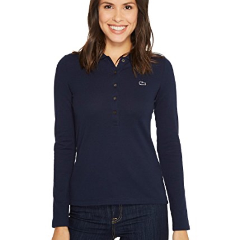 Lacoste Women's Long Sleeve Slim Fit, Size 16